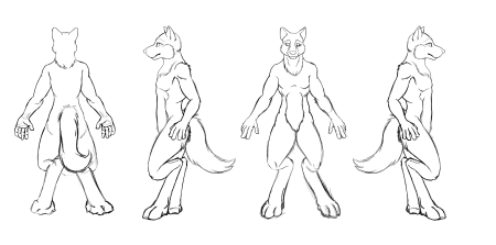 Рисование морды фурри