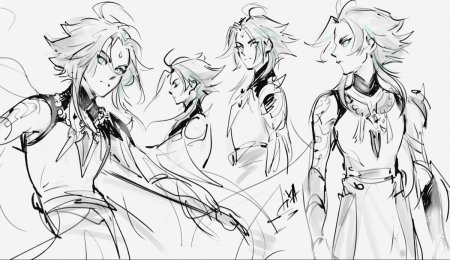 Сяо Геншин набросок