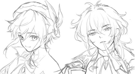 Сяо Геншин скетч