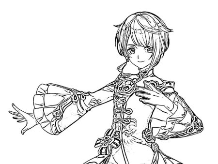 Сяо Геншин раскраска