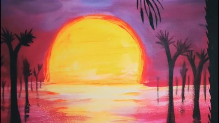 Закат карандашом