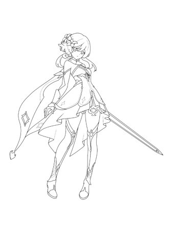 Раскраска Геншин Импакт