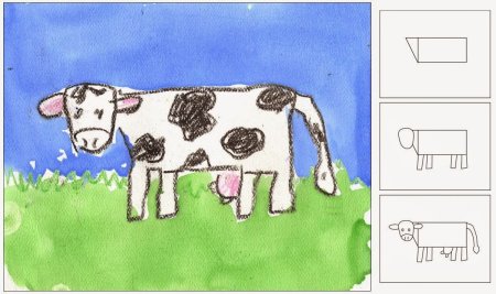 Рисуем корову поэтапно для детей