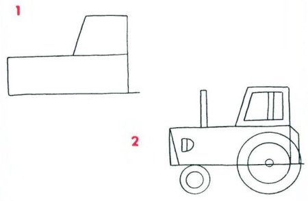 Поэтапное рисование транспорта