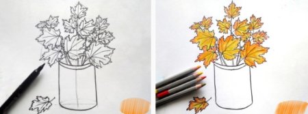 Цветы в вазе рисунок