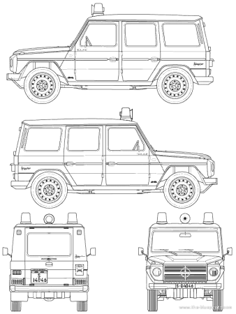 Mercedes Benz g65 Blueprint