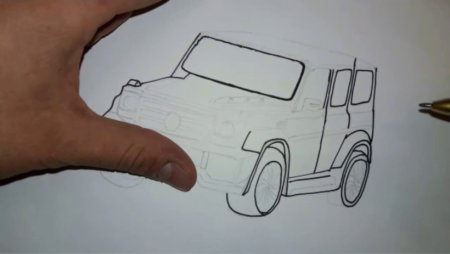 Как нарисовать ниву сбоку