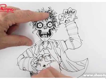 Зомби поэтапно карандашом