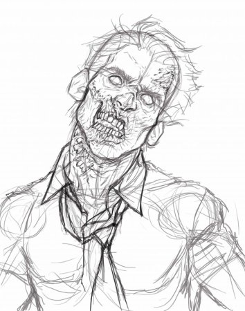 Рисунки зомби карандашом для срисовки