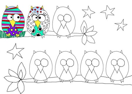 Алгоритмическая схема рисования Совы