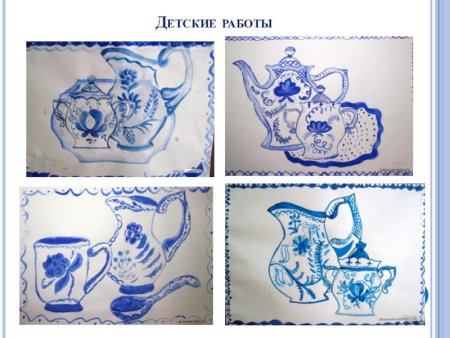 Чайник по мотивам гжельской росписи