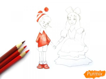 Как нарисовать Алису в стране чудес поэтапно