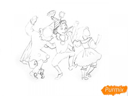 Буратино Мальвина и Пьеро раскраска