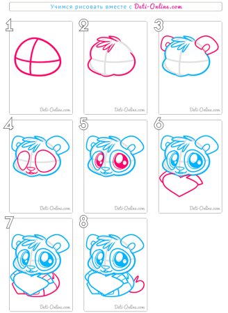 Сердечки для срисовки легкие