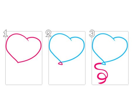 Красивое сердечко поэтапно
