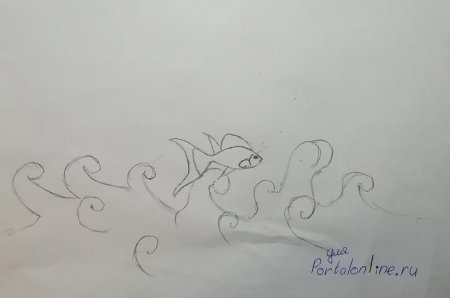 Иллюстрации к произведениям Пушкина Золотая рыбка