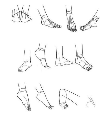 Рисовка ног