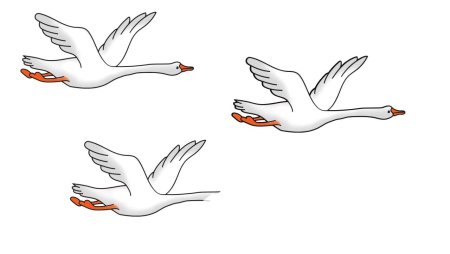 Гуси лебеди рисунок