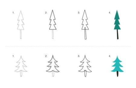 Елка для рисования для детей