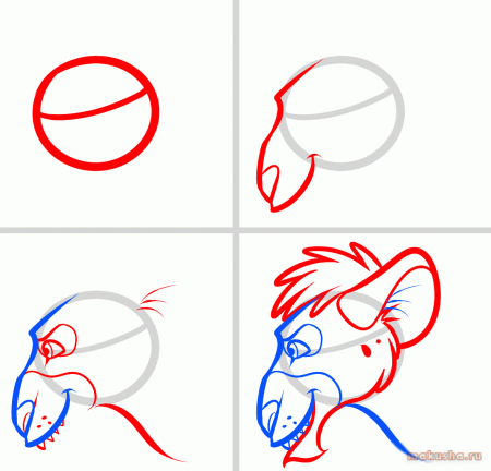 Нарисовать гиену легко