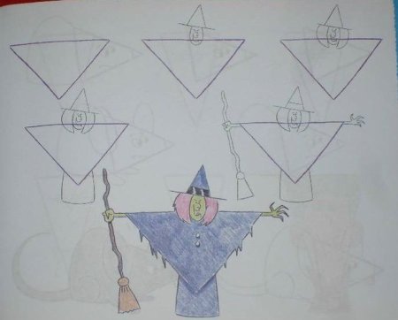 Рисование ведьма пошагово