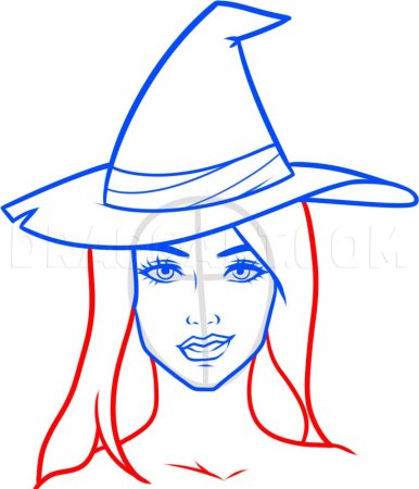 Нарисовать ведьму поэтапно