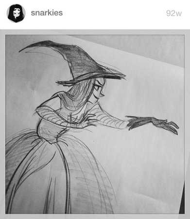 Поэтапное рисование ведьмы