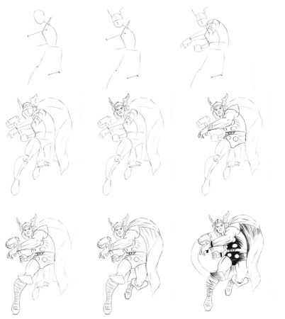 Тор карандашом поэтапно