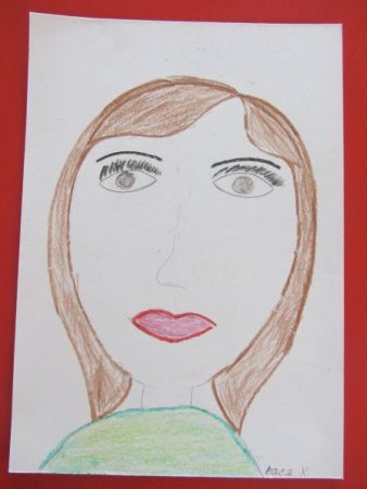 Поэтапный портрет мамы