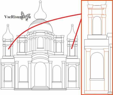Пизанская башня нарисовать поэтапно