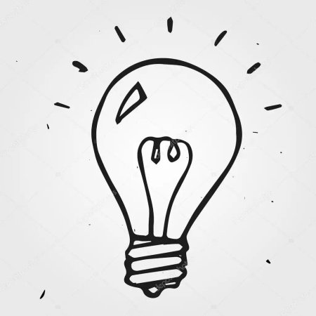 Иллюстрация легкая лампочка