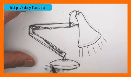 Настольная лампа рисунок карандашом