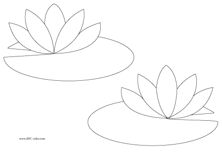 Лист кувшинки трафарет