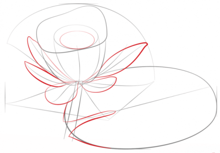 Поэтапное рисование лотоса