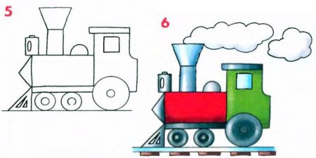 Нарисовать поезд Томас