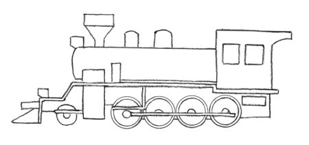 Поезд рисунок