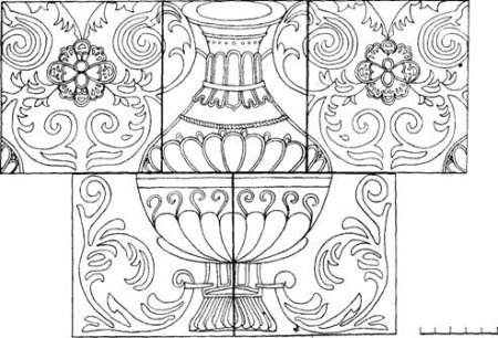 Изразцовая печь раскраска