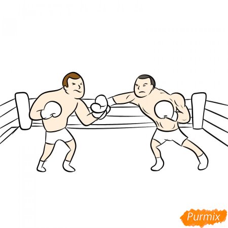 Рисунок боксера поэтапно