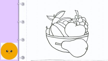 Натюрморт фрукты поэтапное рисование для дошкольников