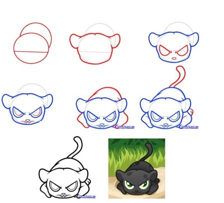 Как нарисовать пантеру