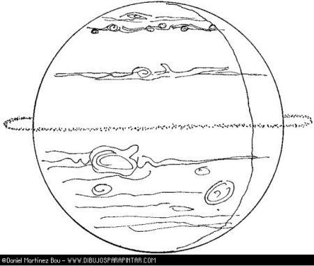 Планета Юпитер раскраска для детей