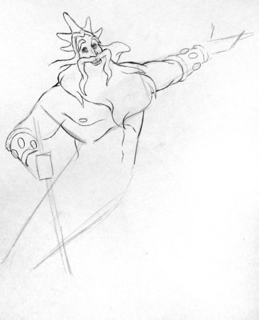 Морской царь рисунок карандашом