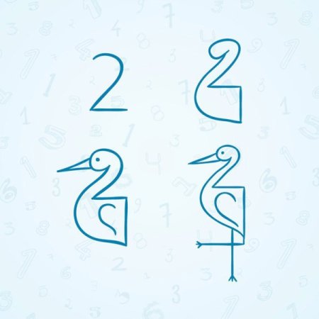 Рисунки из цифр для детей