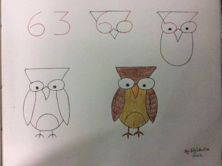 Рисование при помощи цифр для детей