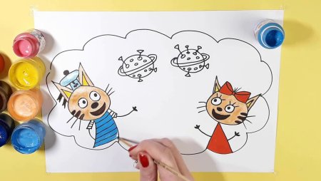 3 Кота срисовать