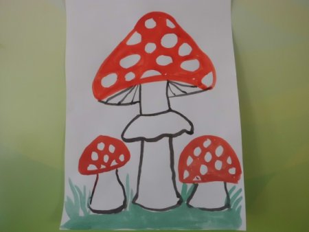 Рисование грибы
