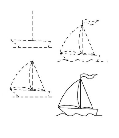 Корабль рисунок несложный