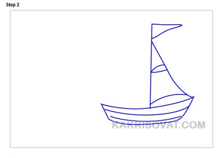 Кораблик карандашом для детей