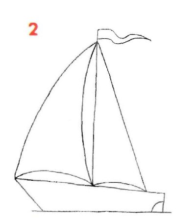Кораблик рисунок карандашом