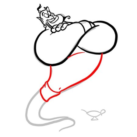 Поэтапно рисование.аладин